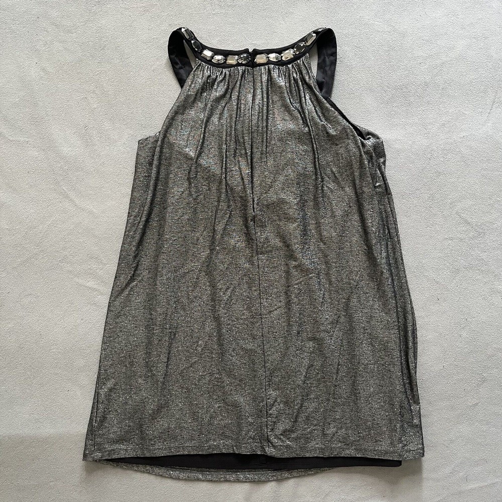 Vintage Betsey Johnson Dress Black Silver Mini Tunic - Picture 9 of 9